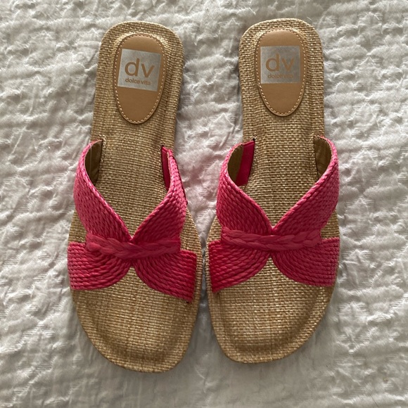 Dolce Vita Jenzy Raffia woman’s flats sandals 9.5  NWOT - Picture 5 of 11